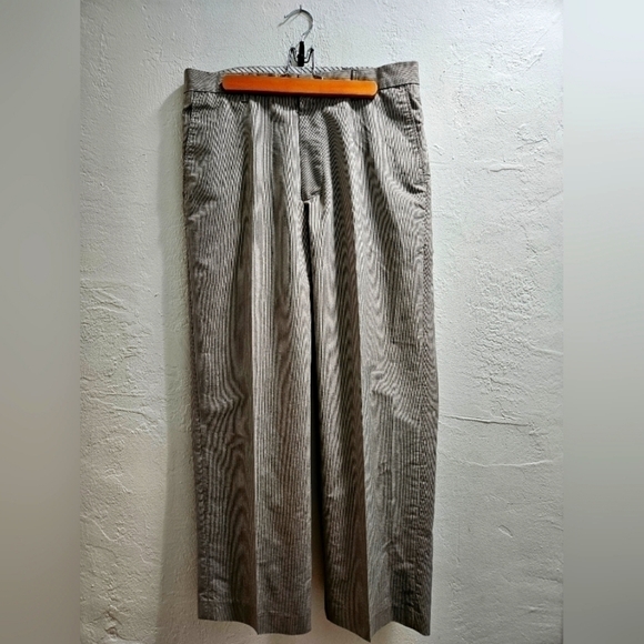 BANANA REPUBLIC Pinstriped Straight Leg Gray Trousers - Picture 1 of 6